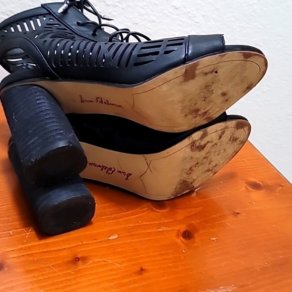 SAM EDELMAN WOMEN'S BLACK  ROCCO LACE UP BOOTIE SANDALS SIZE 7 - Picture 6 of 10